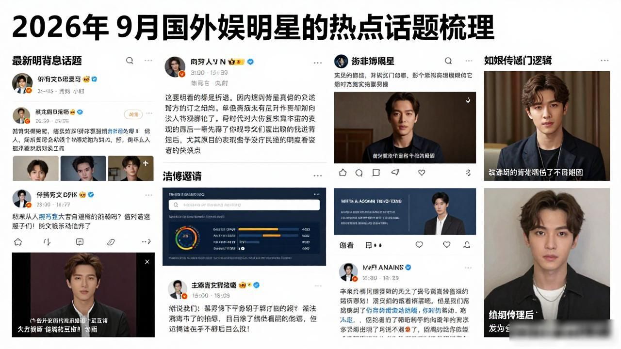 2026年9月国外娱乐明星热点话题梳理 圈内人带你看背后真实逻辑